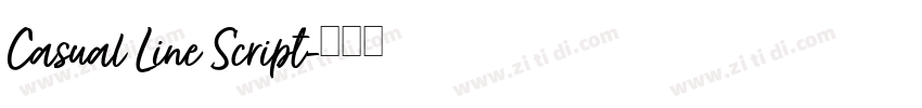 Casual Line Script字体转换